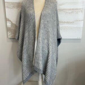 Cocogio Gray And Cream Sweater Wrap made in italy